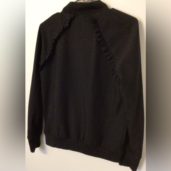 A new day black zippered jacket with ruffle detail size XS - Picture 7 of 8